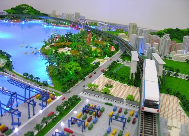 茫崖市港口沙盘